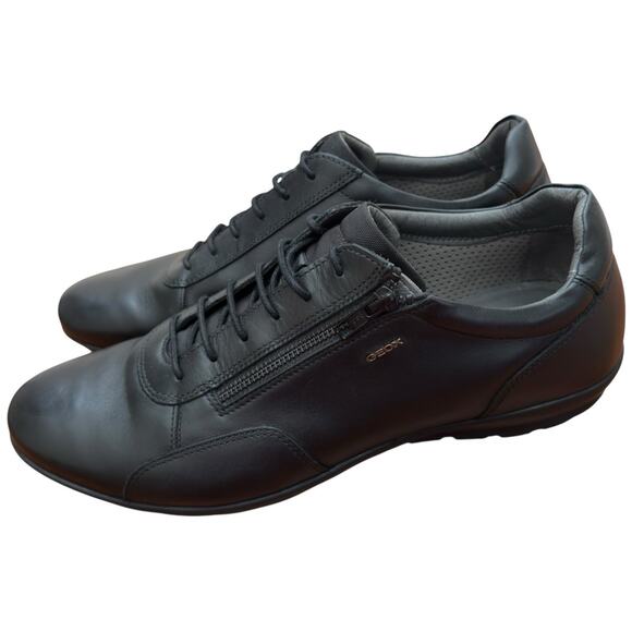 Geox Symbol Man Leather Shoes Size 47 US 13 - Picture 6 of 12